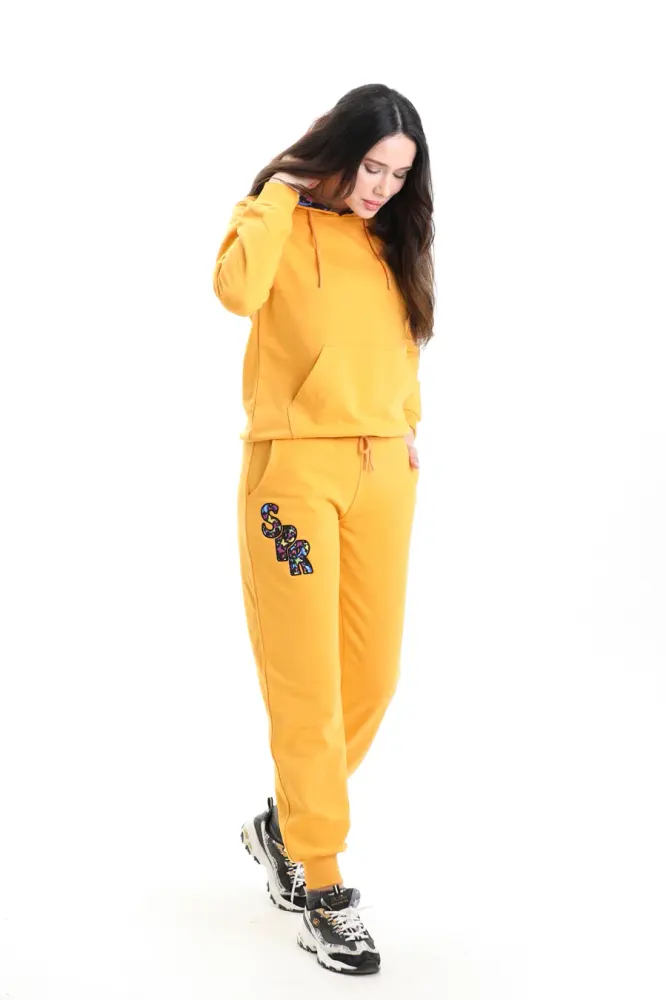 Safran 3 Iplik Şardonsuz Eşofman Takımı