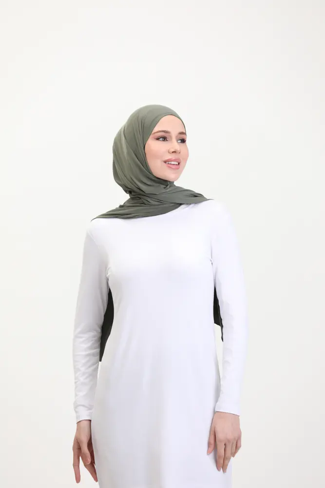 Beyaz Viskon Uzun Tunik