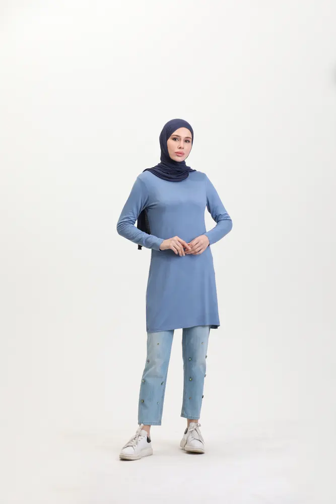 Indigo Viskon Uzun Tunik