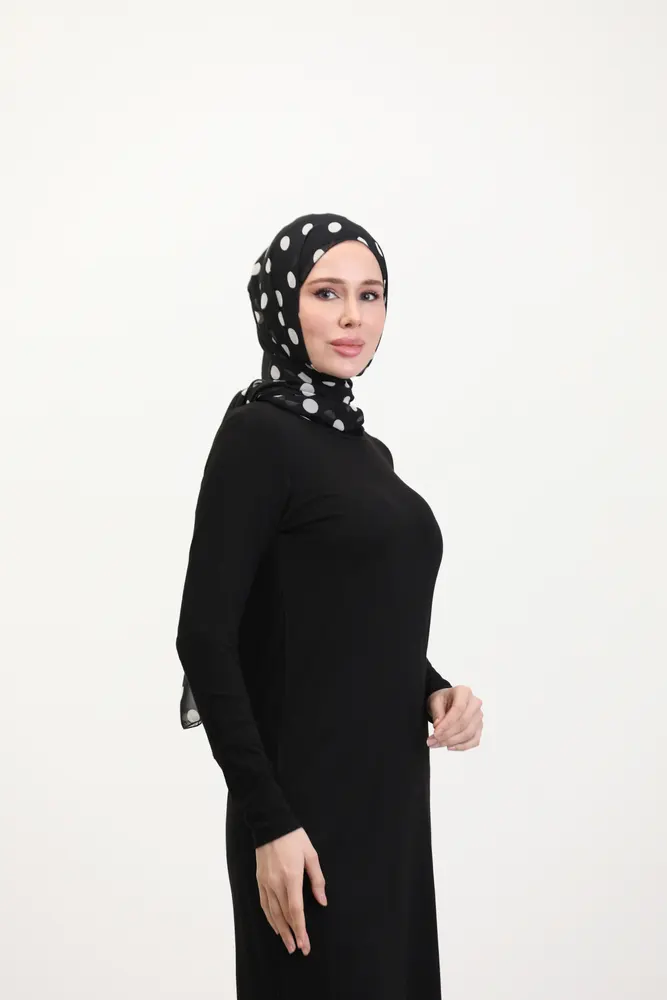 Siyah Viskon Uzun Tunik