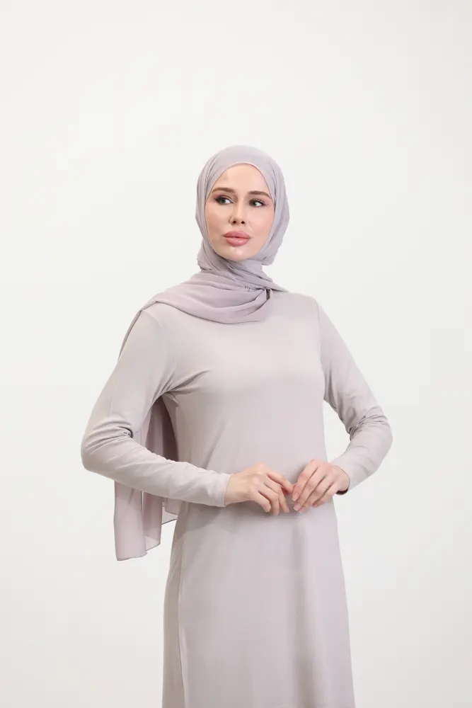 Bej Viskon Uzun Tunik