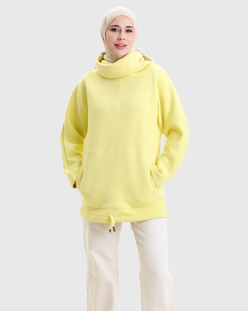 Oversize Boğazlı Sweat Tunik