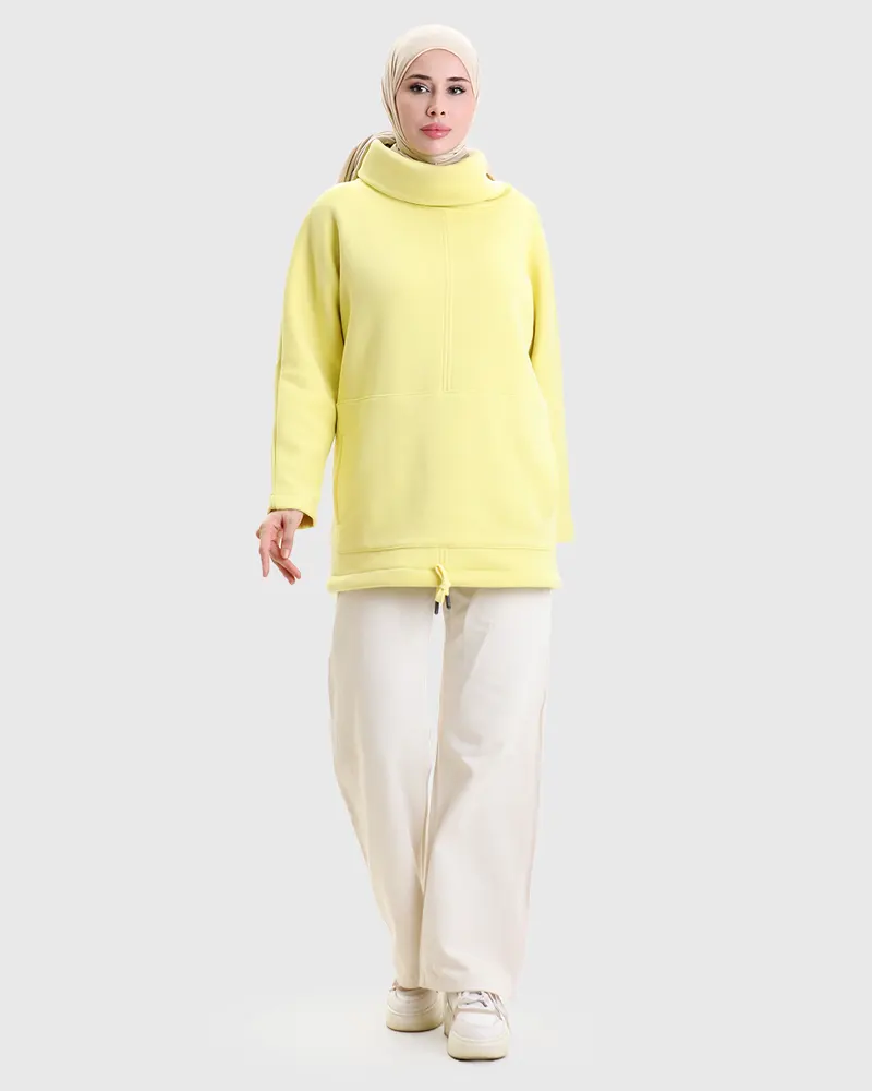 Oversize Boğazlı Sweat Tunik