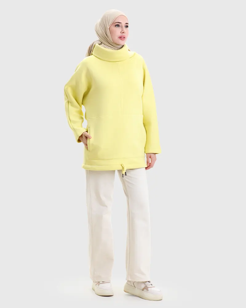 Oversize Boğazlı Sweat Tunik