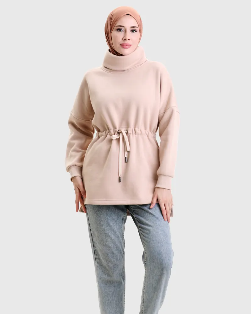 Oversize Boğazlı Sweat