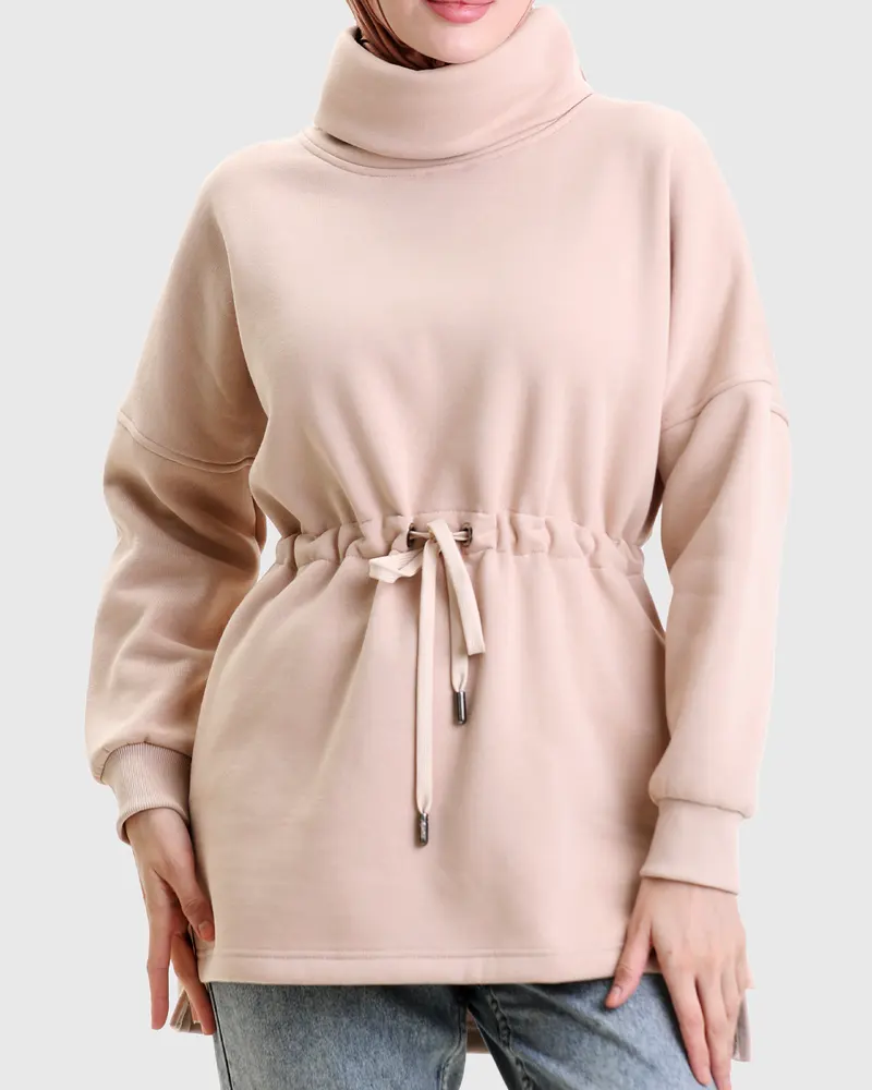 Oversize Boğazlı Sweat